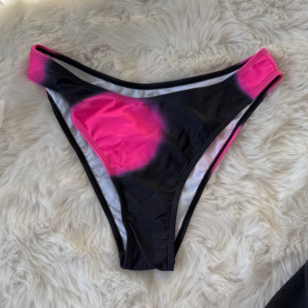 Bundle 2 Listings for $15😀Pink and Black Women's Swim Bottom